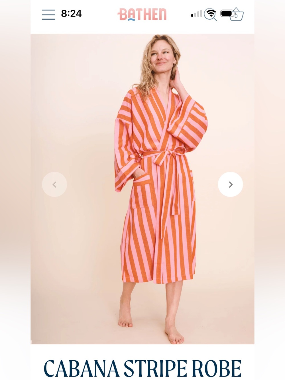 CABANA STRIPE ROBE IN BURST